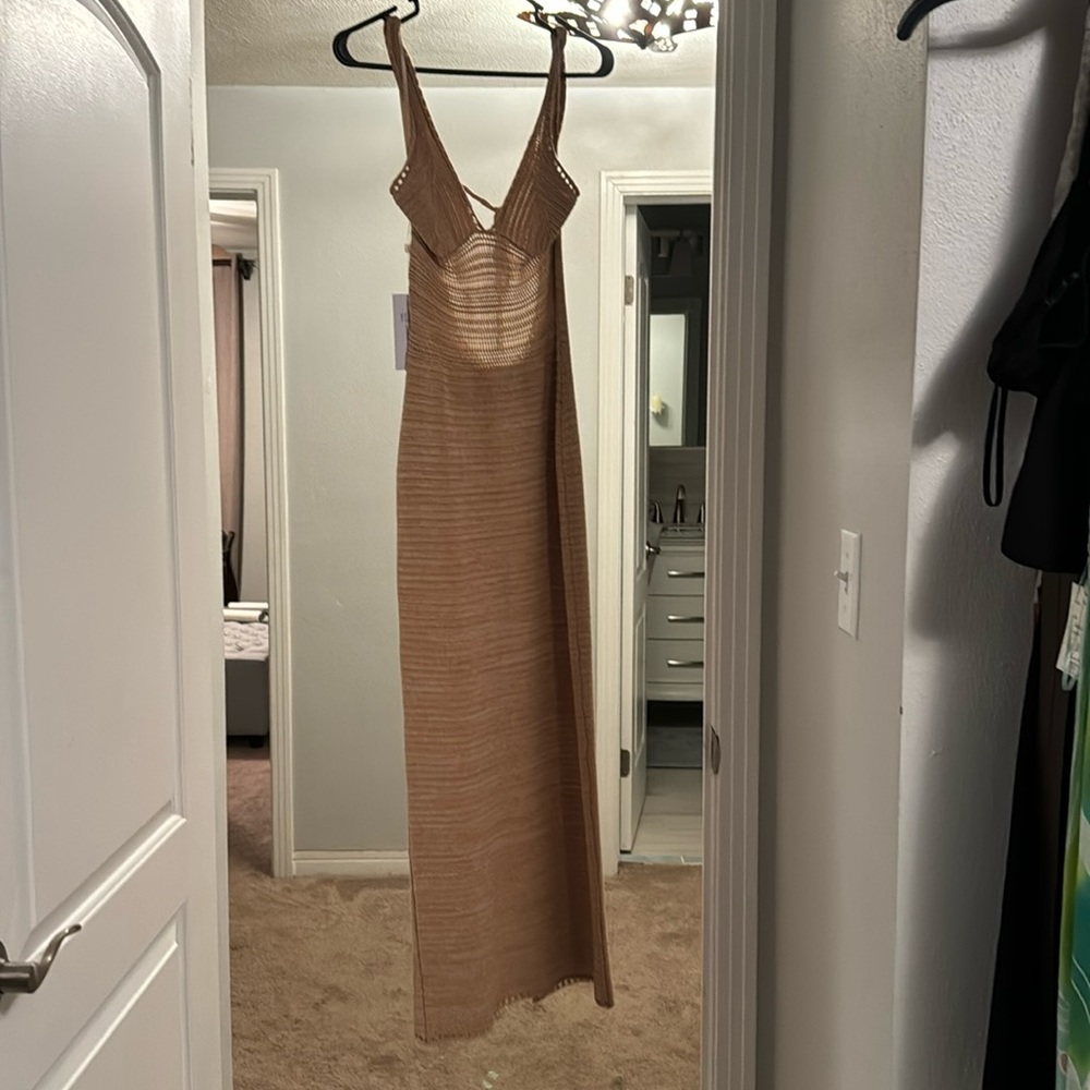 Torn by Ronny Kobo Madi crochet maxi dress size S